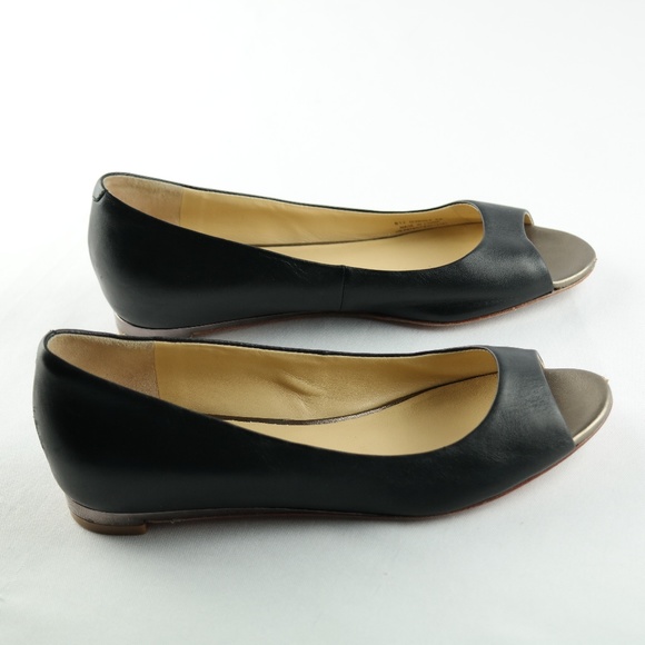 Cole Haan Astoria Peep Toe Flats Sz 6 - Picture 1 of 8